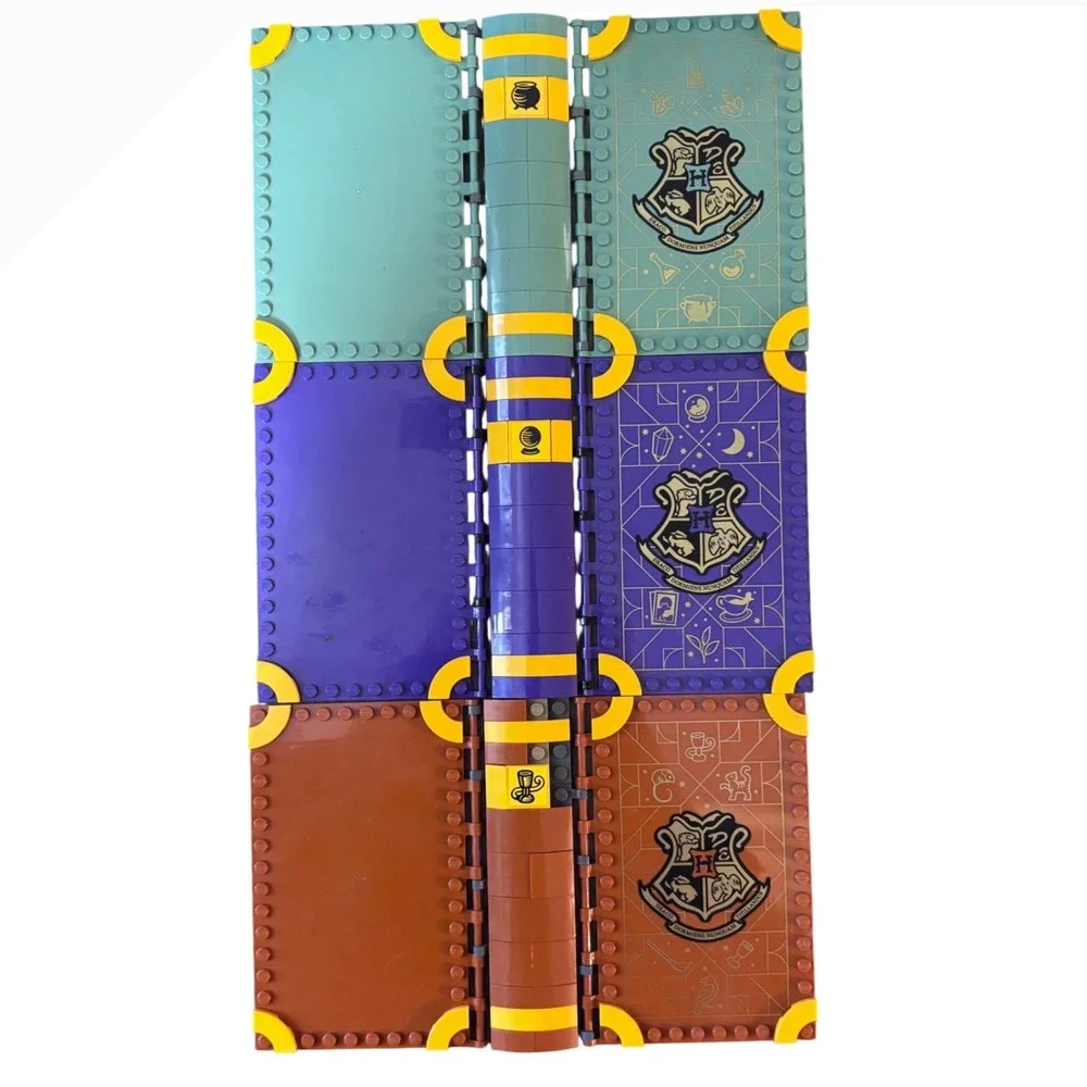 LEGO Harry Potter Hogwarts Moment Book Covers 3pc Green Purple Brown Excellent